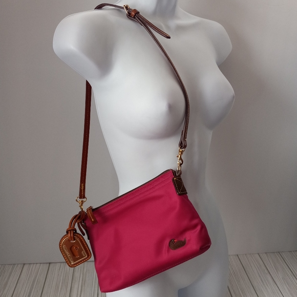 Dooney & Bourke Nylon Pink Mini Shoulder Purse - Picture 2 of 15